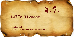 Mór Tivadar névjegykártya