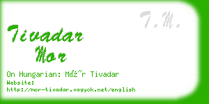 tivadar mor business card